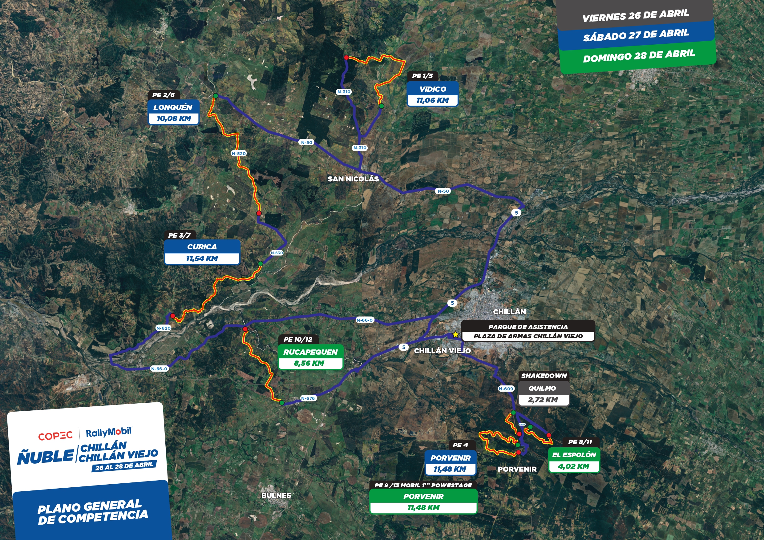 MAPAS DEL RALLY – ÑUBLE-CHILLÁN-CHILLÁN VIEJO